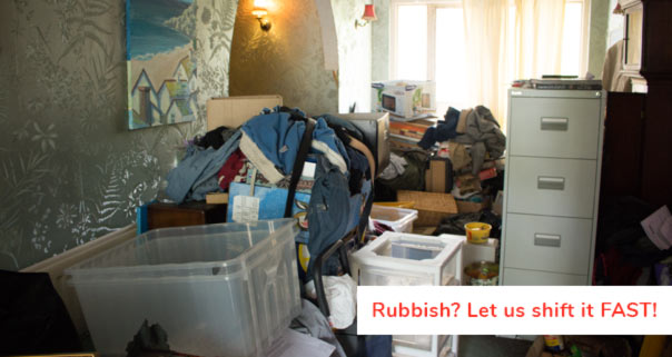 house filled of rubbish
